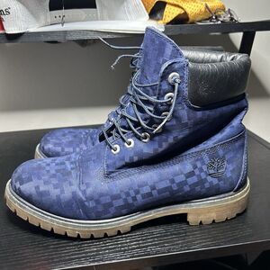 Timberland Jacquard Digital Blue Mens Size 12 Nylon Casual Boots